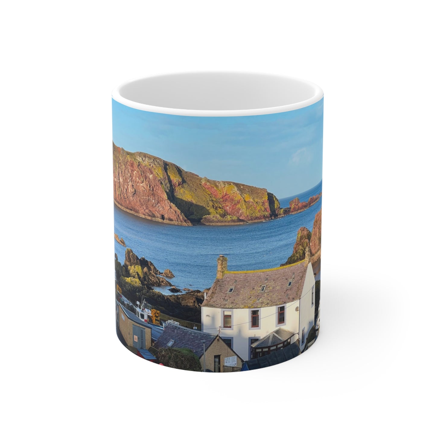 St.Abbs View out to sea Ceramic Coffee Cups, 11oz, 15oz