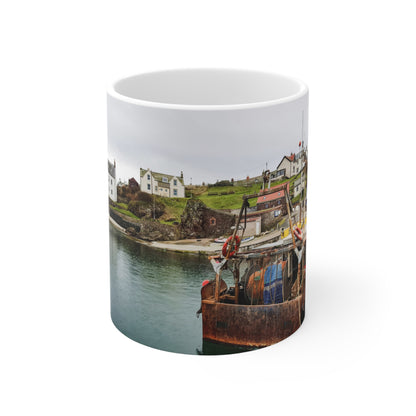 St.Abbs Harbour Ceramic Coffee Cups, 11oz, 15oz