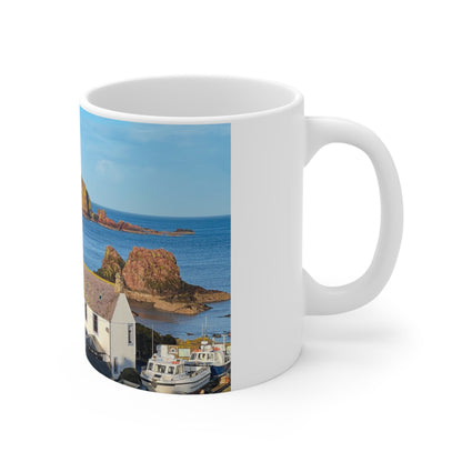 St.Abbs View out to sea Ceramic Coffee Cups, 11oz, 15oz