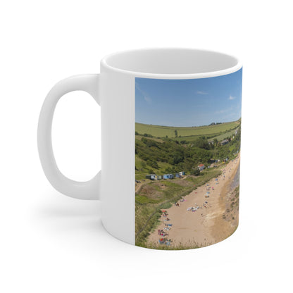 Coldingham Beach Scene Ceramic Coffee Cups, 11oz, 15oz