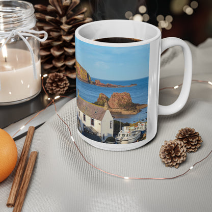 St.Abbs View out to sea Ceramic Coffee Cups, 11oz, 15oz