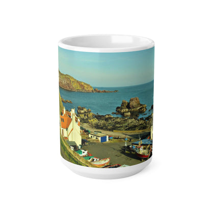 St.Abbs White Heugh Ceramic Coffee Cups, 11oz, 15oz