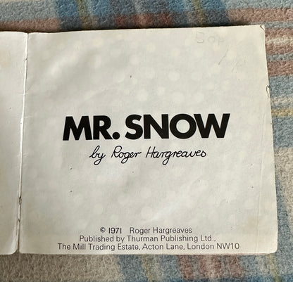 1971*1st* Mr. Snow - Roger Hargreaves(Thurman Publishing)