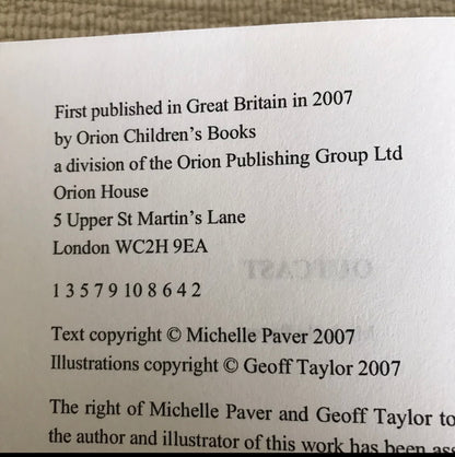 2007*1st Uncorrected Proof* Outcast - Michelle Paver (Orion Books)pb