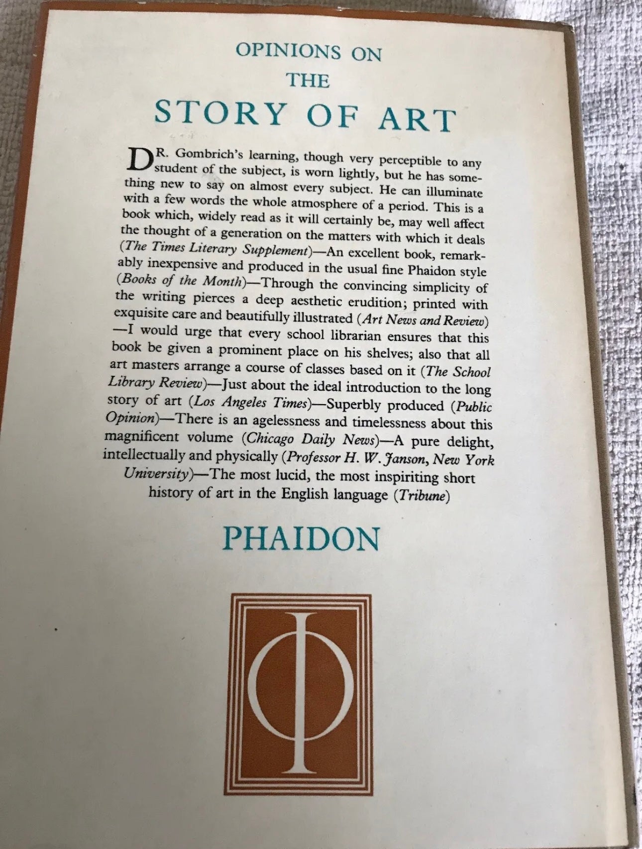 1967 The Story Of Art (384 Illust)- E. H. Gombrich (Phaidon Press)