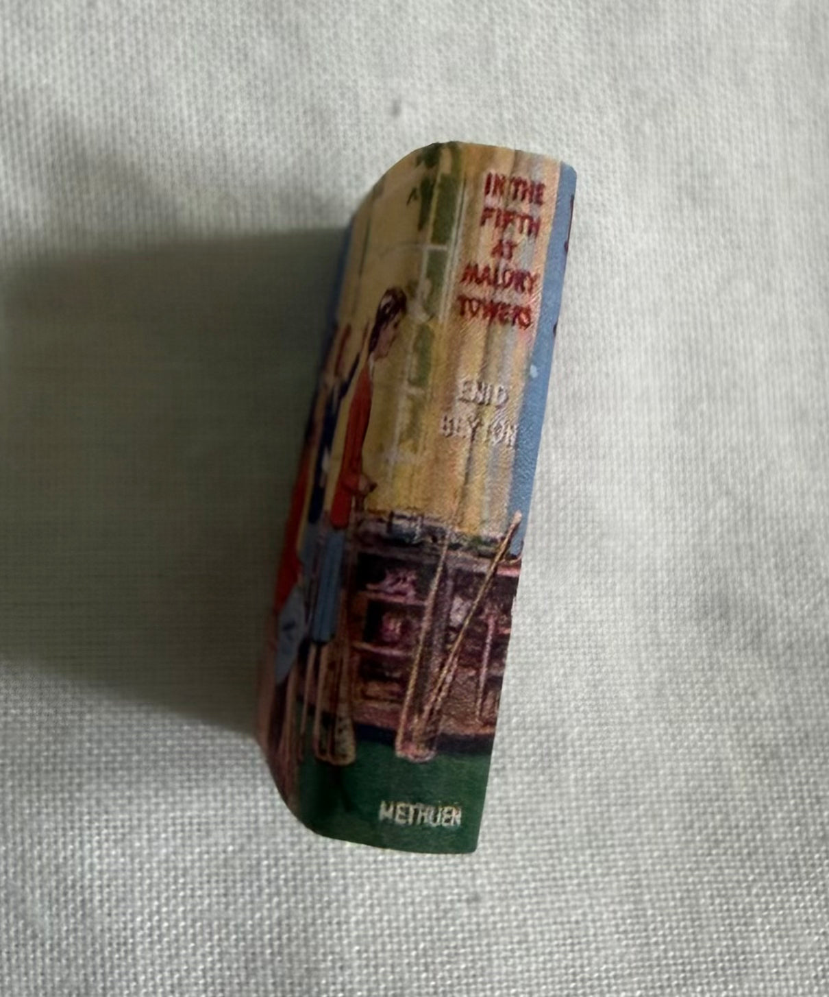 In The Fifth At Malory Towers miniature 1:12 scale 2x3 detachable dust jacket