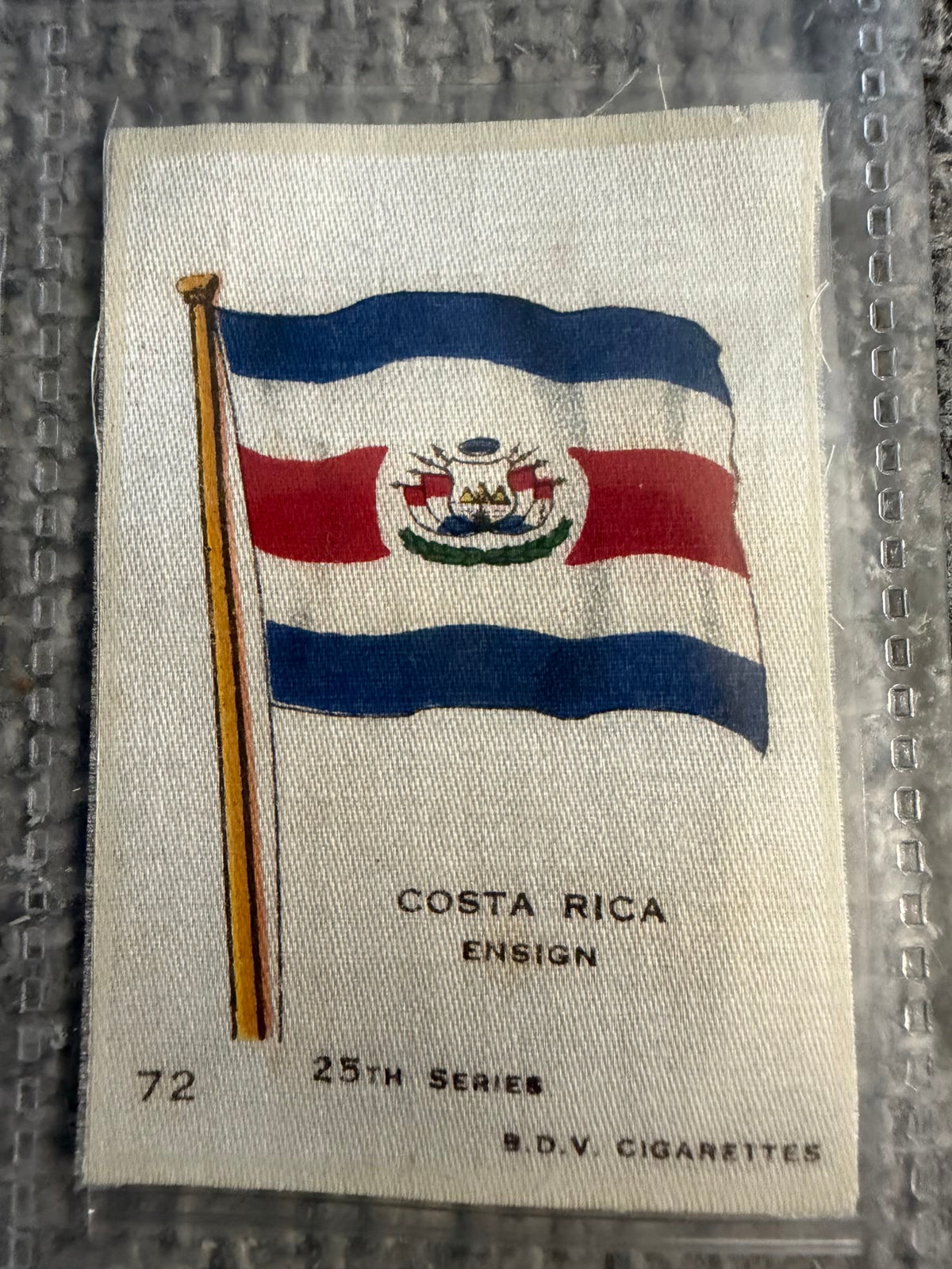12 x Vintage B.D.V. Cigarette Silks — 25th Series World & Royal Flags — c.1910s