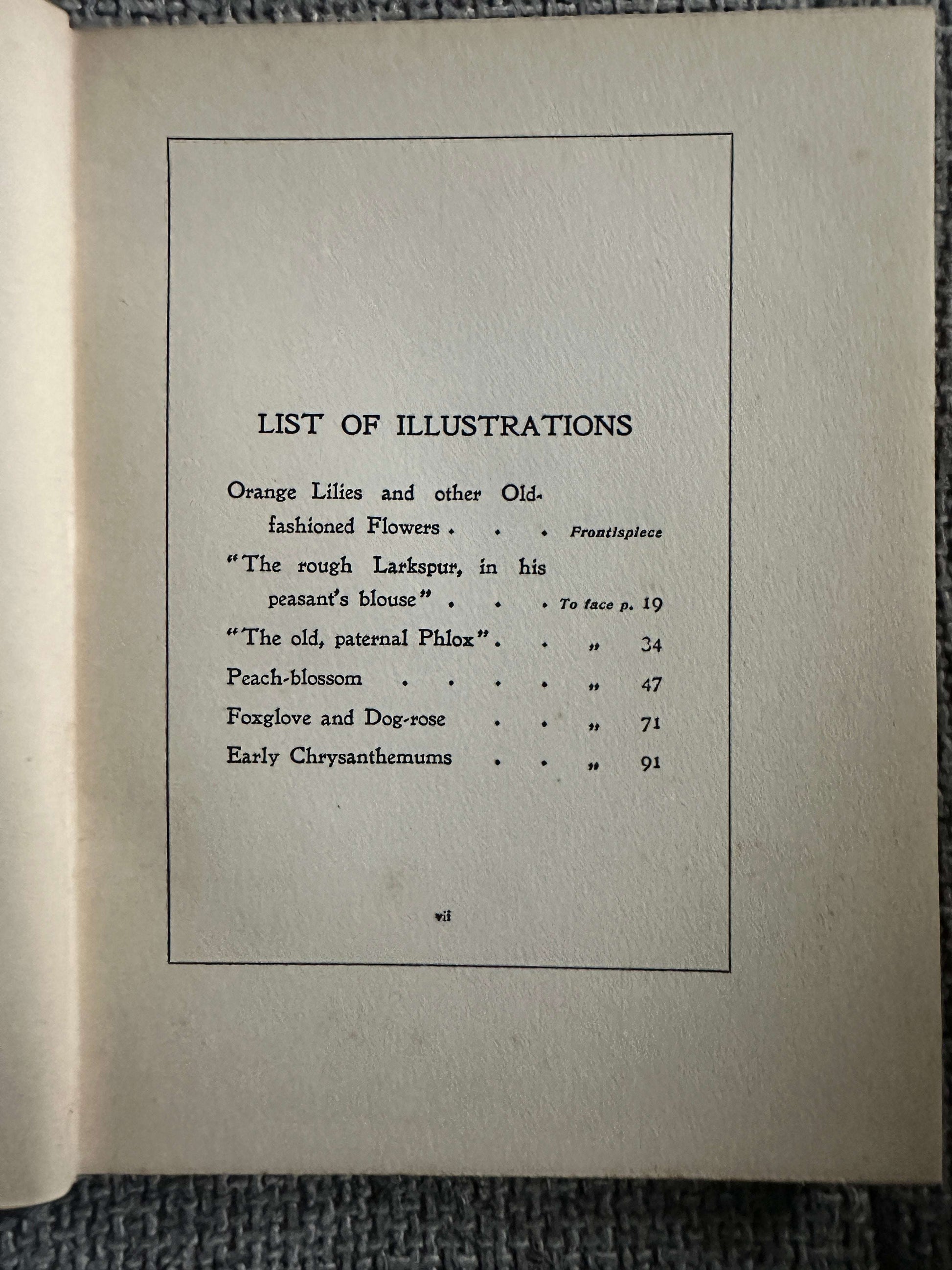 1906*1st* Old Fashioned Flowers & Other Open-Air Essays - Maurice Maeterlinck (Illust G. S. Elgood) George Allen Pub