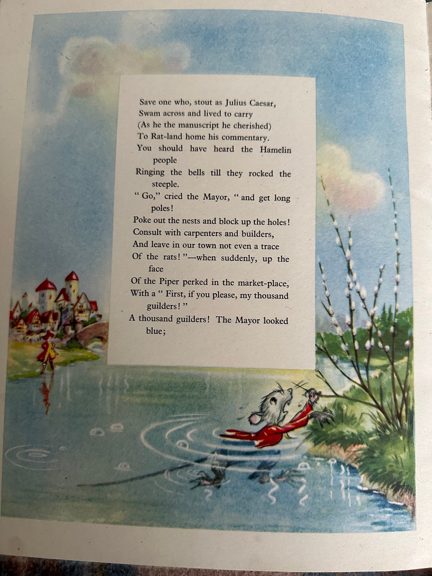 1950’s The Pied Piper Of Hamelin by Robert Browning(illustrated by Eulalie Minfred Banks) Dean & Son Ltd