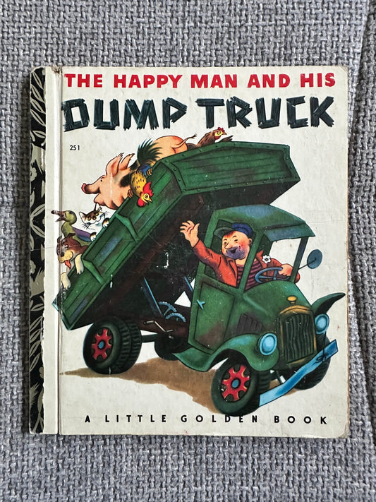 1973 The Happy Man & His Dump Truck - Miryam (Tibor Gergely Illust) Golden Press - Honeyburn Books (UK)