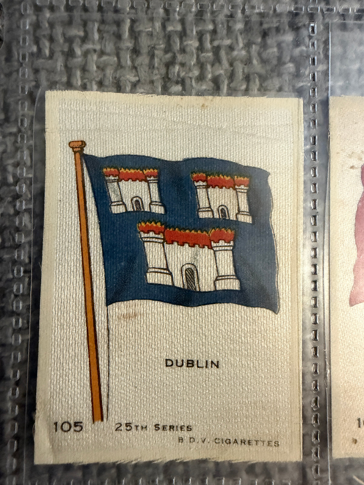 12 x Vintage B.D.V. Cigarette Silks — 25th Series — World, Royal & Colonial Flags — c.1910s