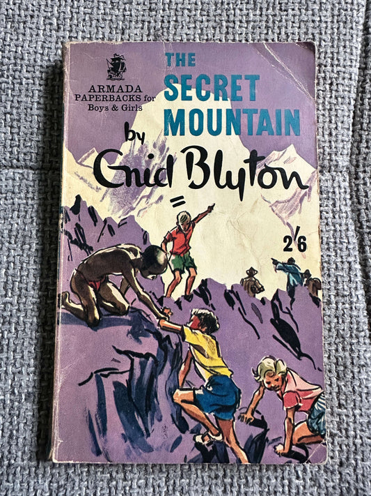 1965 The Secret Mountain - Enid Blyton (Mary Gernat cover Illust, Dylan Roberts text Illust) Armada 2/6d