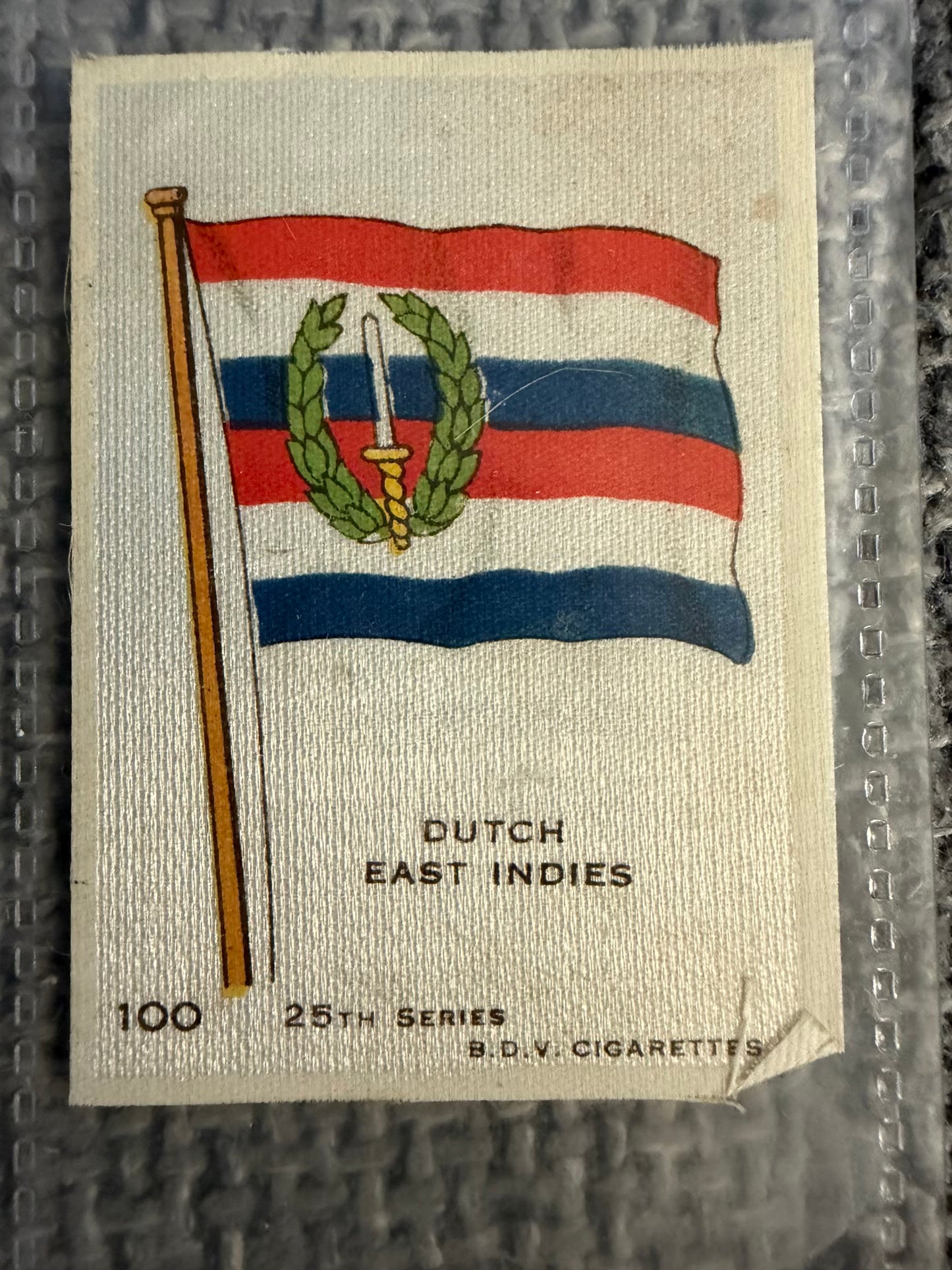12 x Vintage B.D.V. Cigarette Silks — 25th Series — World, Royal & Colonial Flags — c.1910s