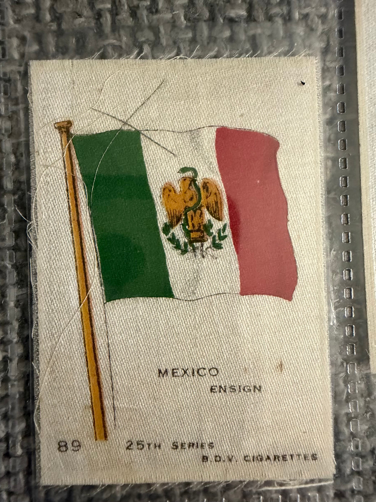 12 x Vintage B.D.V. Cigarette Silks — 25th Series — World, Royal & Regional Flags — c.1910s