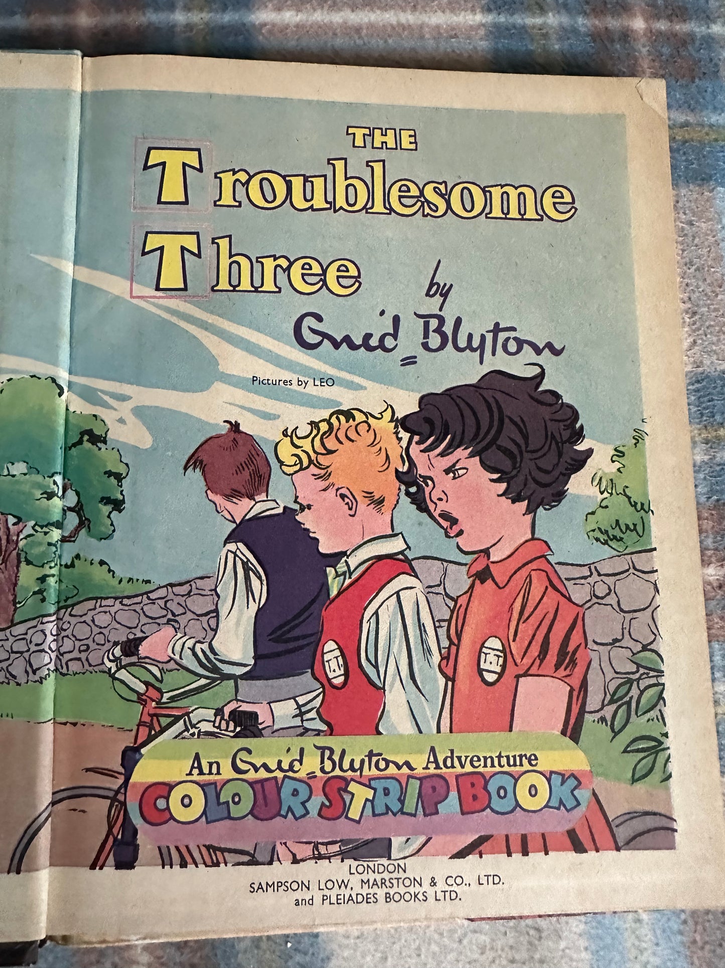 1955*1st* The Troublesome Three - Enid Blyton(Leo illustrated) Sampson Low Marston & Co Ltd & Pleiades Books Ltd)