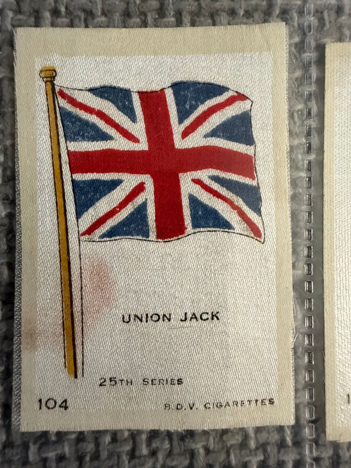 12 x Vintage B.D.V. Cigarette Silks — 25th Series — World, Royal & Regional Flags — c.1910s