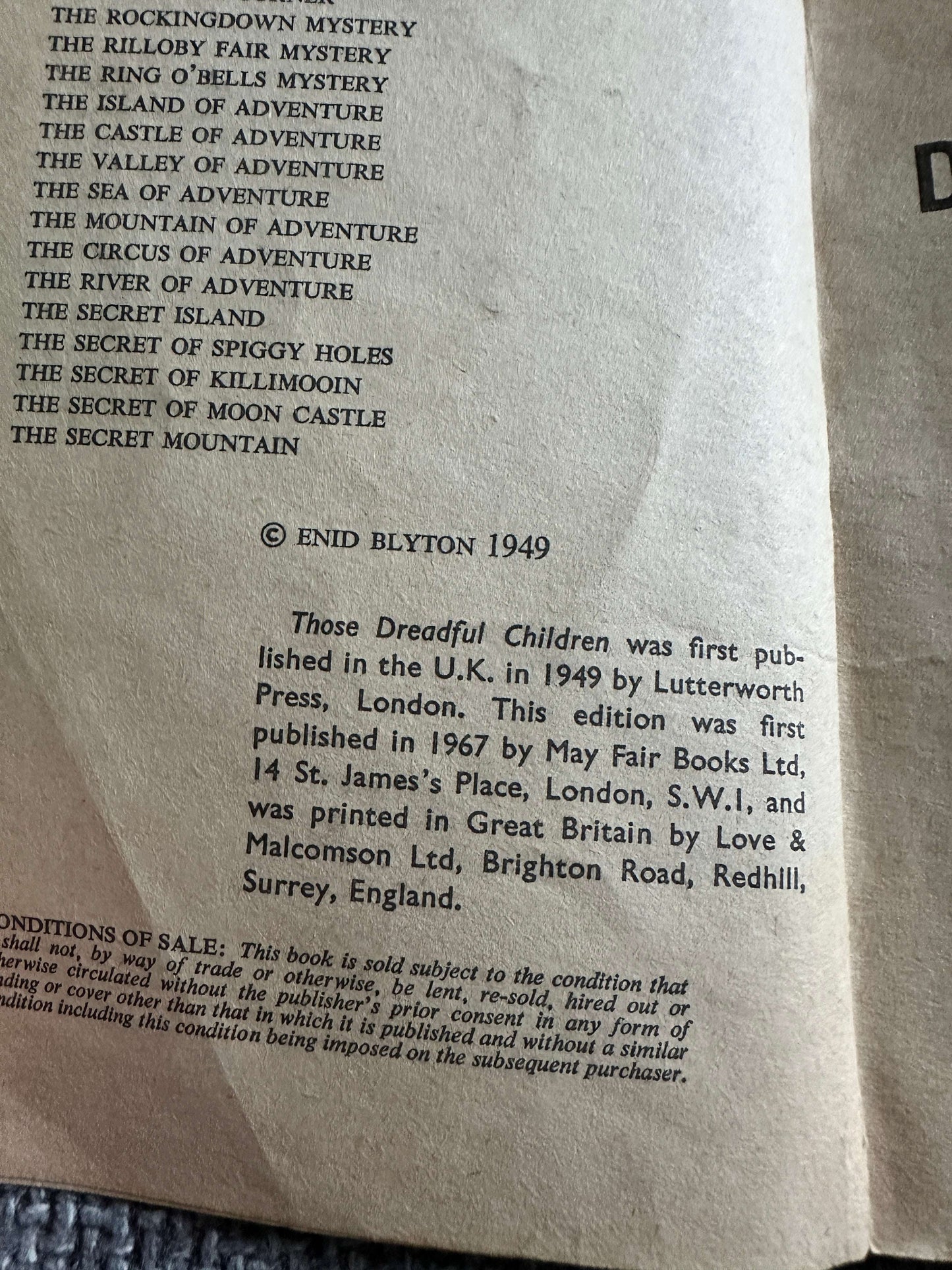 1967 Those Dreadful Children - Enid Blyton (Grace Lodge Illust) Armada 2/6d