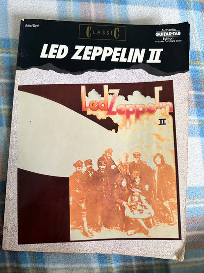 1990 LED Zeppelin II (Music Book Guitar Tab edition(Jesse Gress transcribed) Warner Bros publications