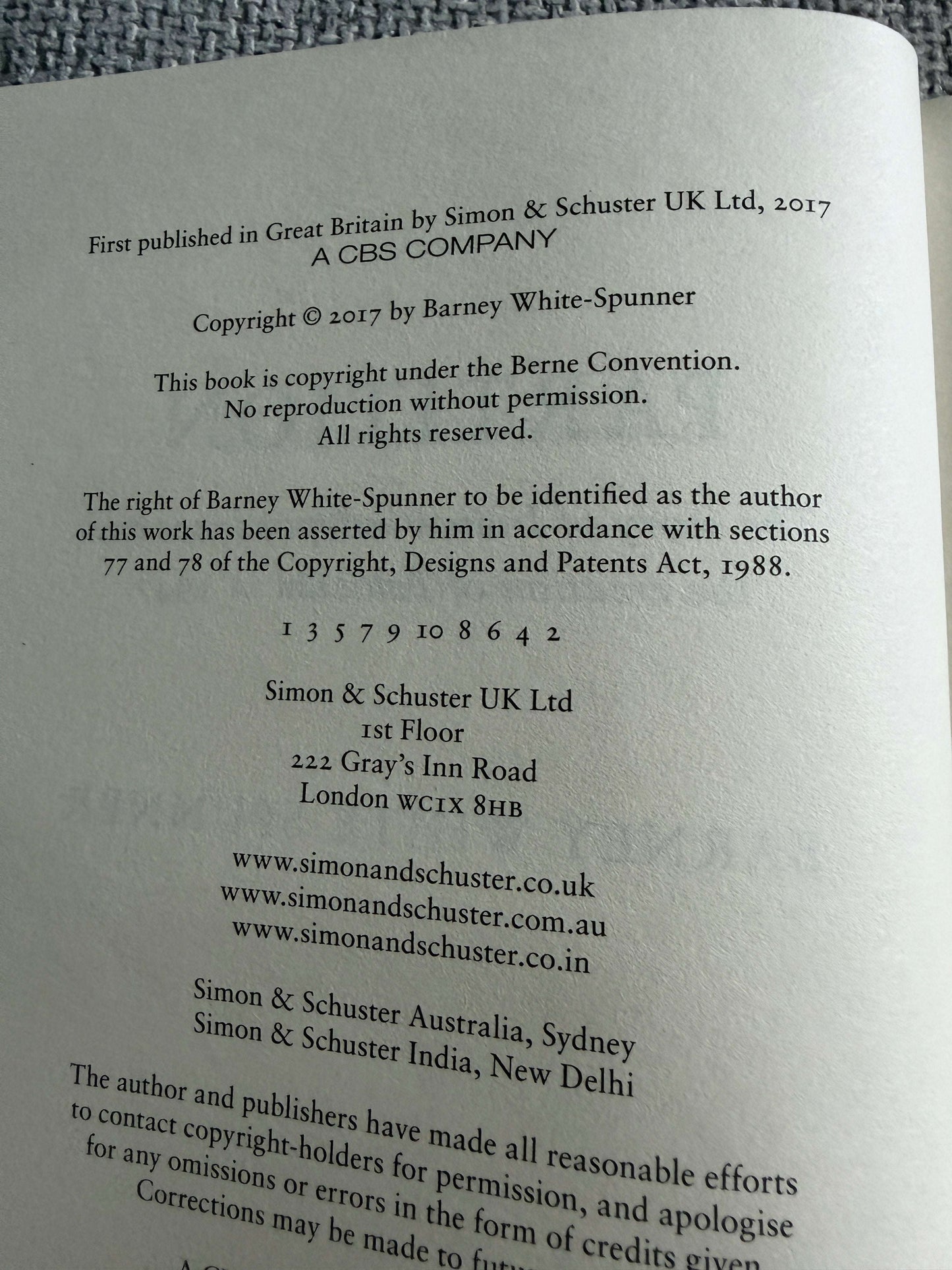 2017*1st* Partition - Barney White-Spunner (Simon & Schuster)