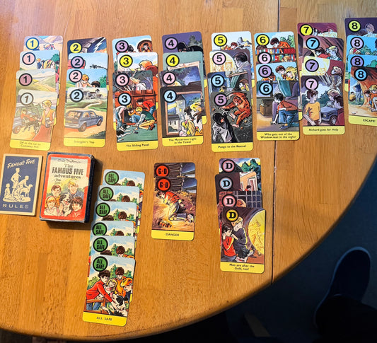 1978 The Famous Five Adventures (Card Game Complete) Enid Blyton (Pepys Game)