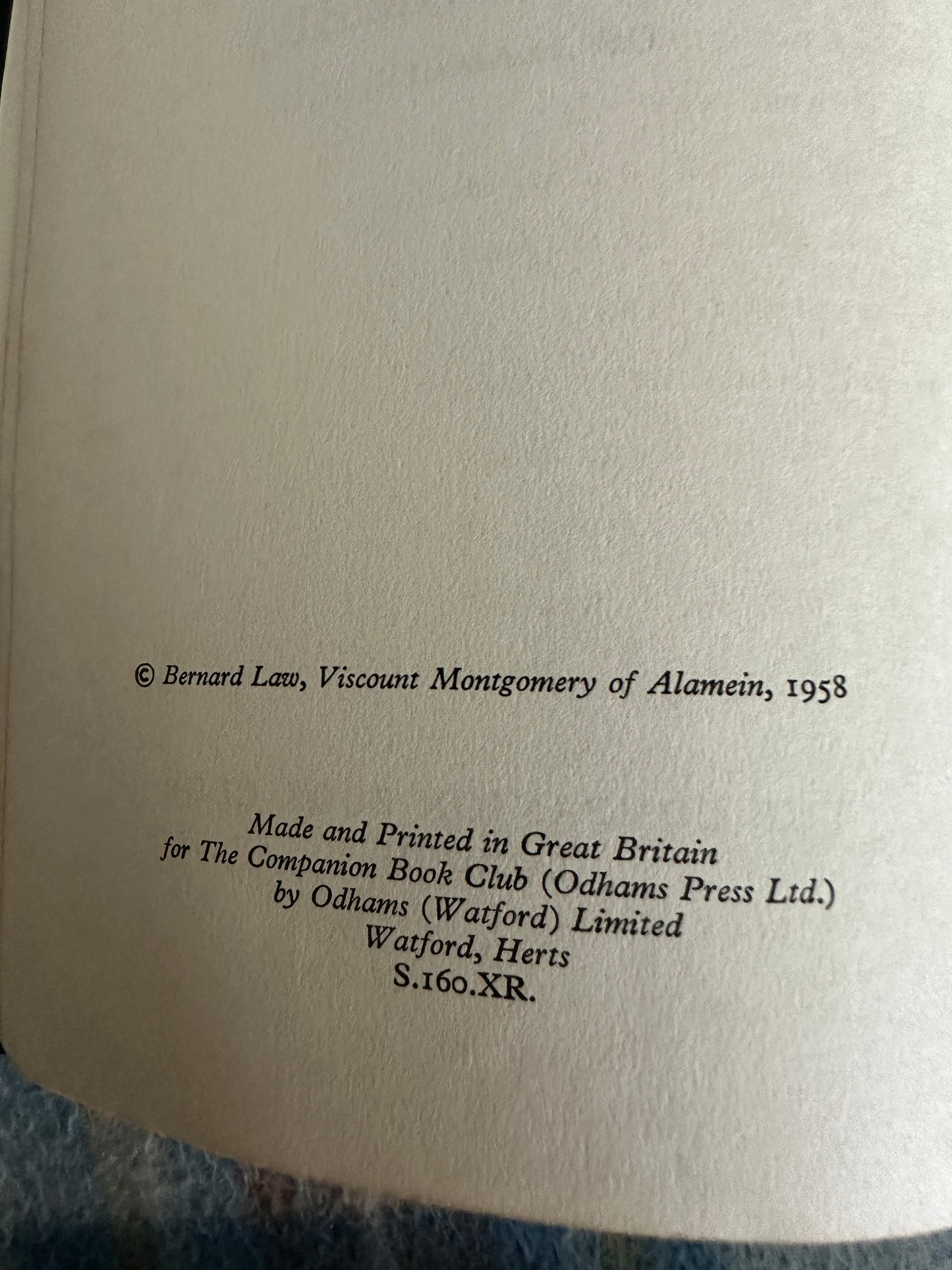 1958*1st* Memoirs Montgomery Of Alamein - Field Marshall The Viscount Montgomery of Alamein(Companion Book Club)