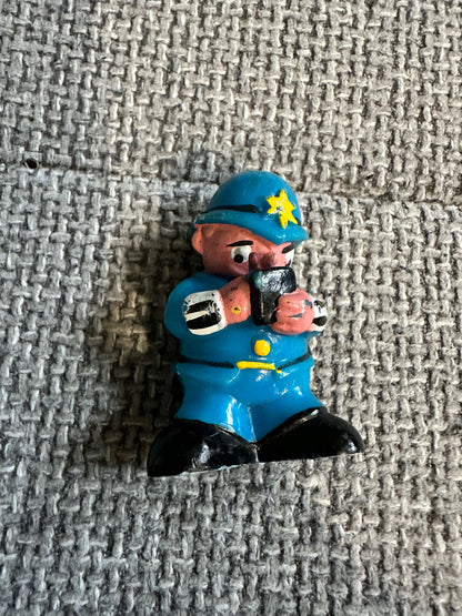 1” Tall PC Plod (Noddy) made in Hong Kong (1975) Plastic