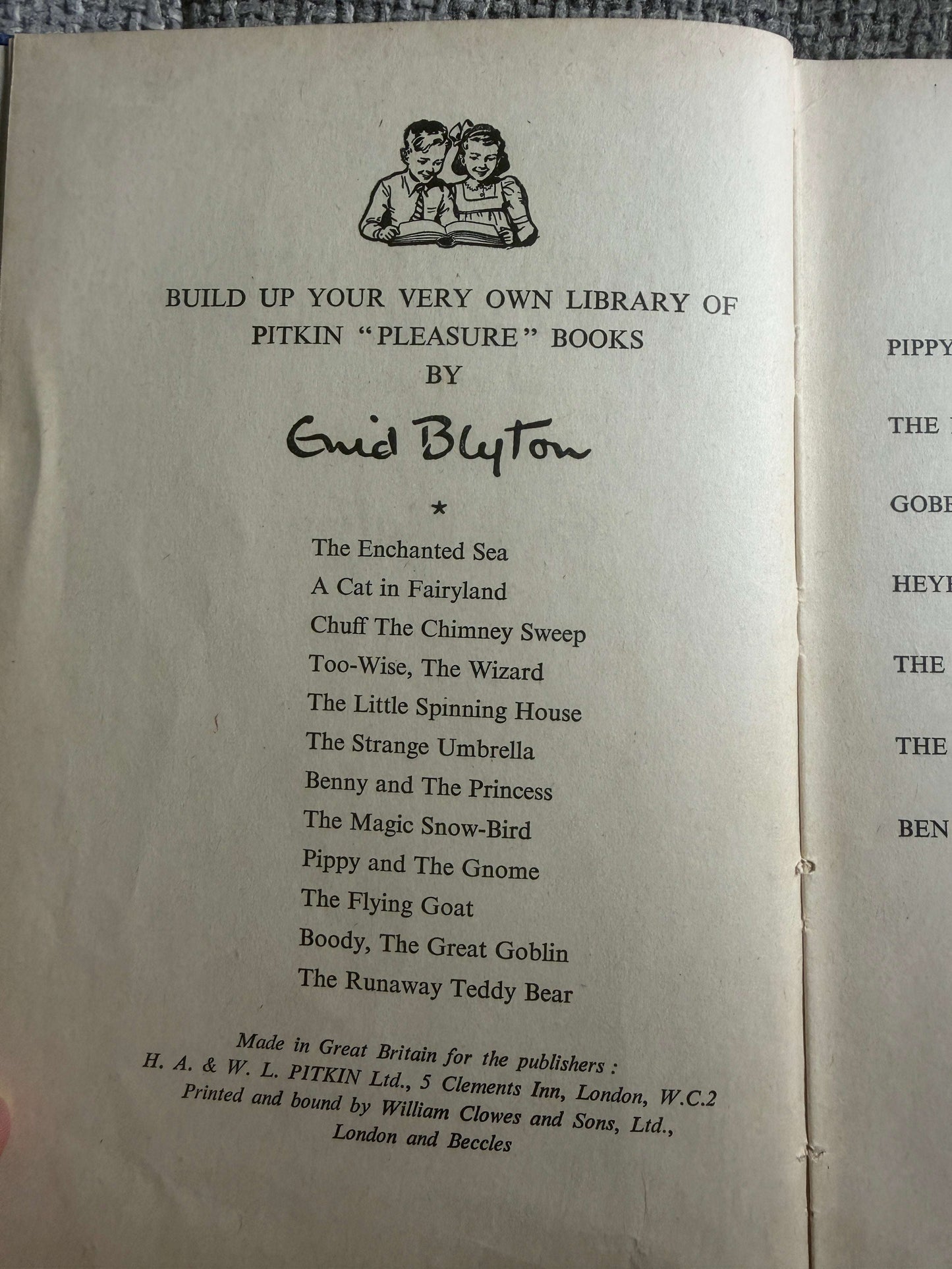 1951 Pippy & The Gnome & Other Stories - Enid Blyton (Various illust) Pitkin Pleasure Series