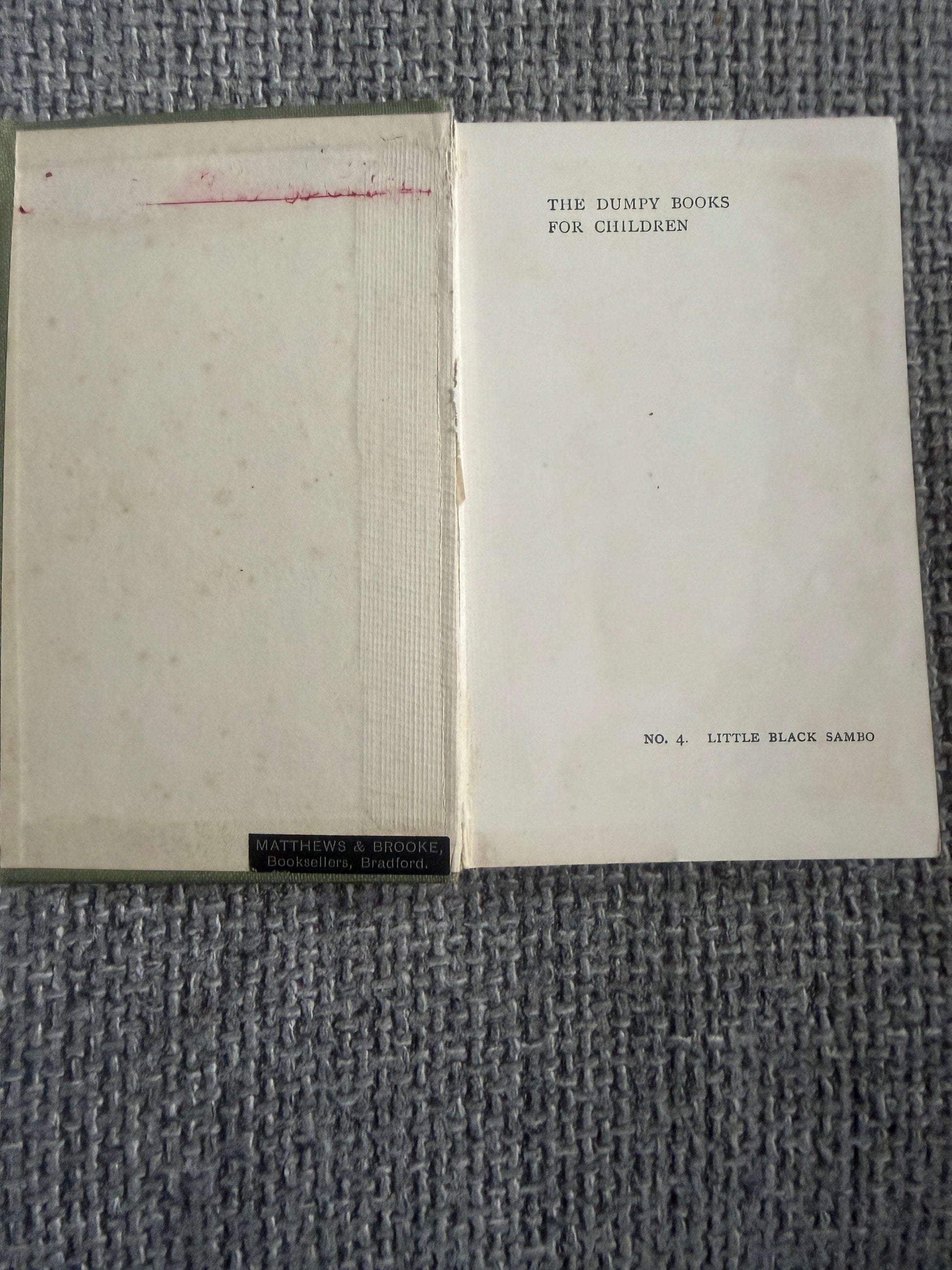 1911 The Story Of Little Black Sambo - Helen Bannerman (Chatto & Windus)