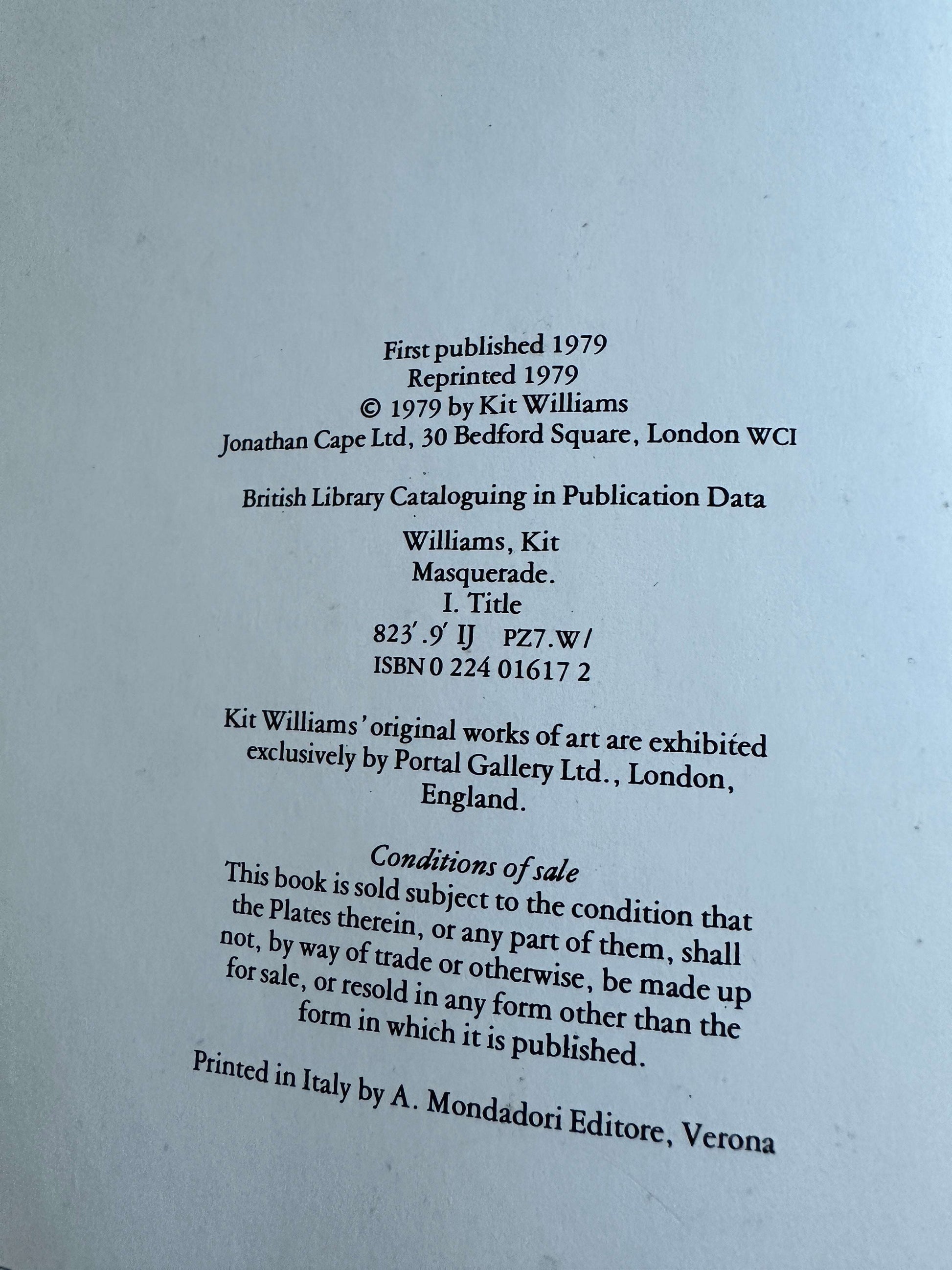 1997 Masquerade - Kit Williams (Jonathan Cape)