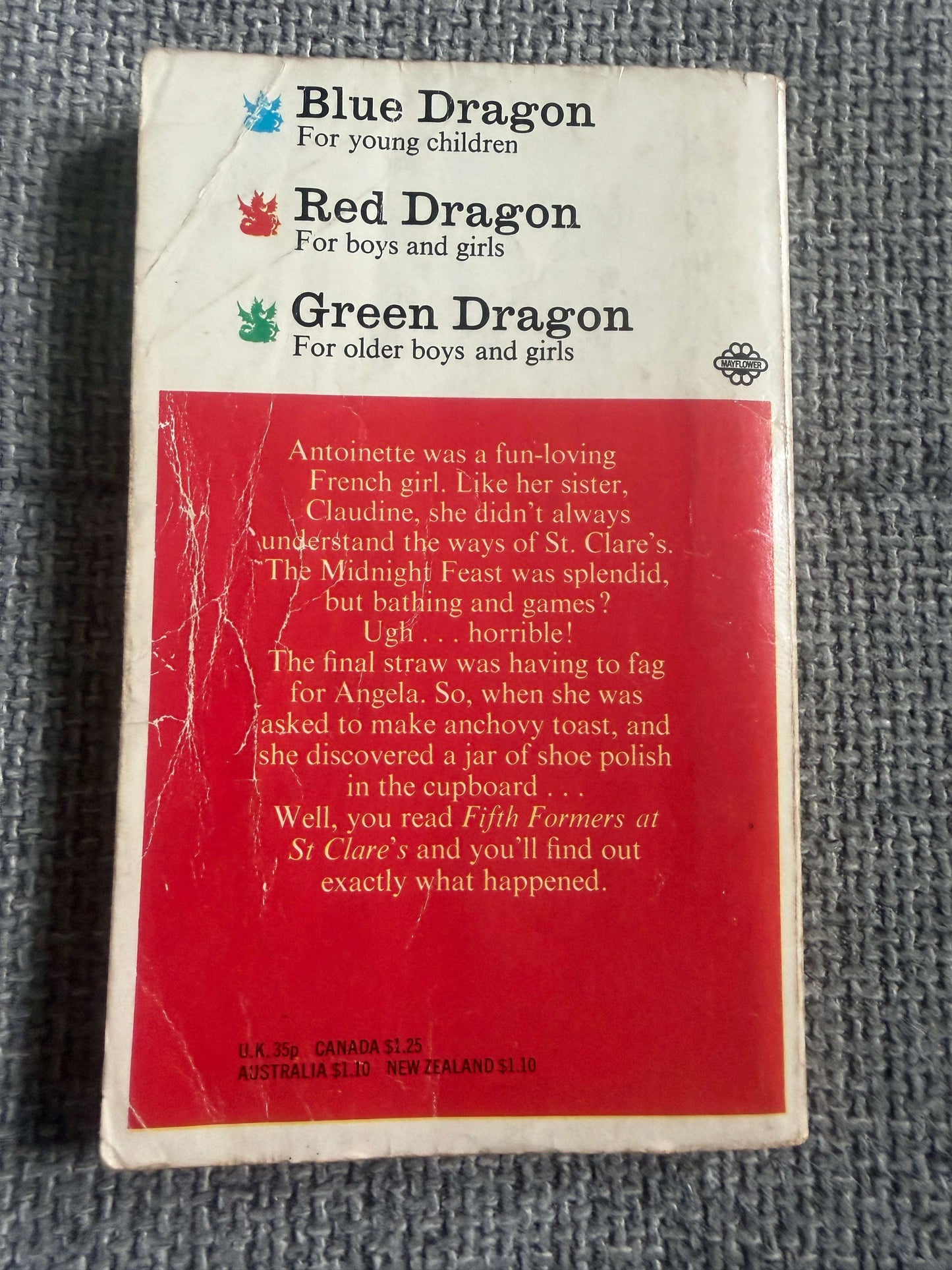 1975 Fifth Formers At St. Clare’s - Enid Blyton (Jenny Chapple illust) Dragon