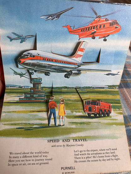1968*1st* Speed & Travel Pop Up Pictures - Purnell Publisher