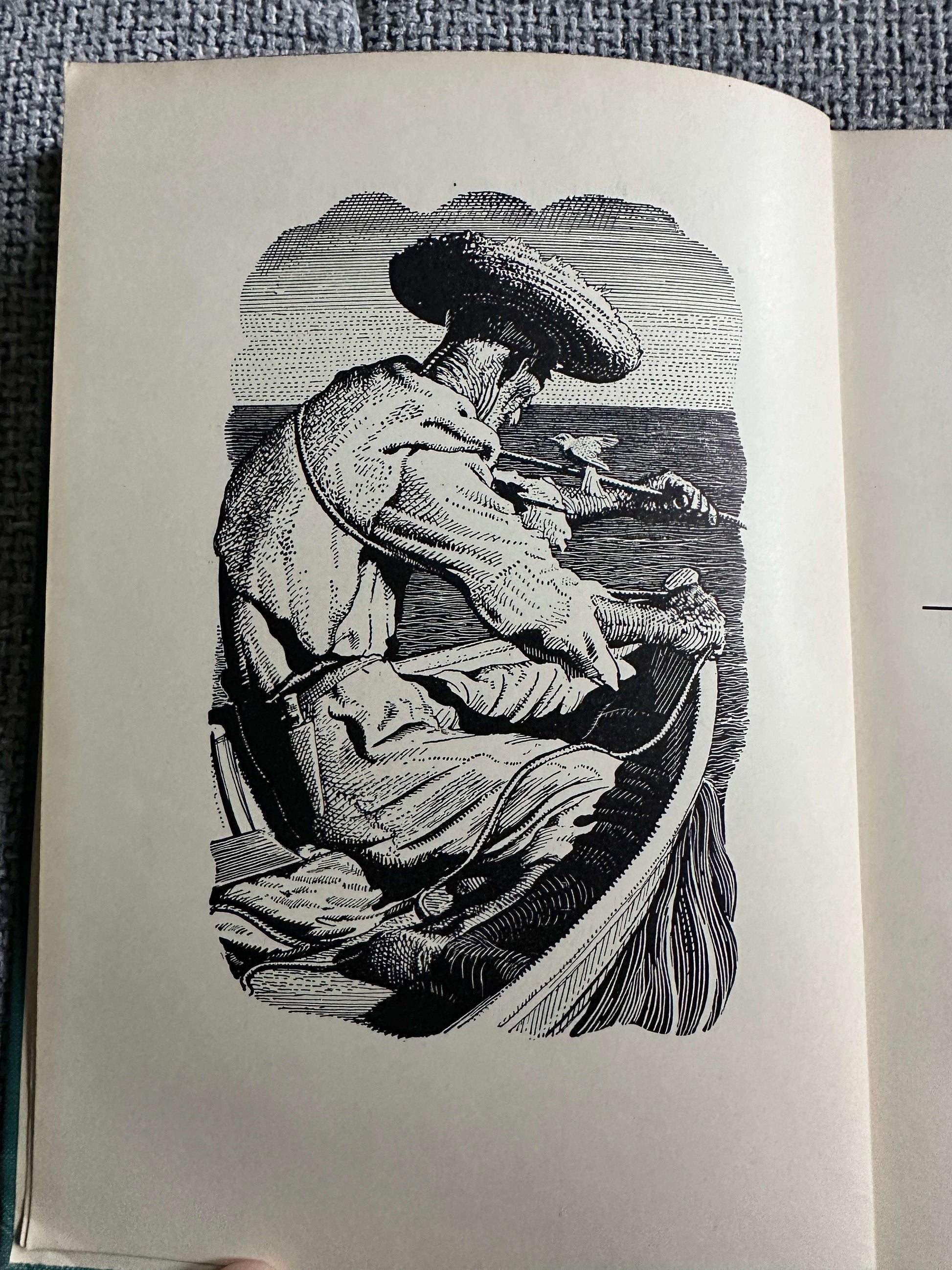 1953 The Old Man & The Sea - Ernest Hemingway( Charles F. Tunnicliffe & Raymond Sheppard Illust) The Reprint Society