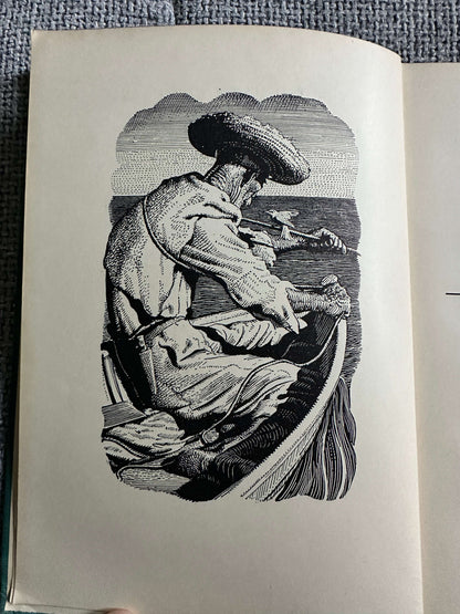 1953 The Old Man & The Sea - Ernest Hemingway( Charles F. Tunnicliffe & Raymond Sheppard Illust) The Reprint Society