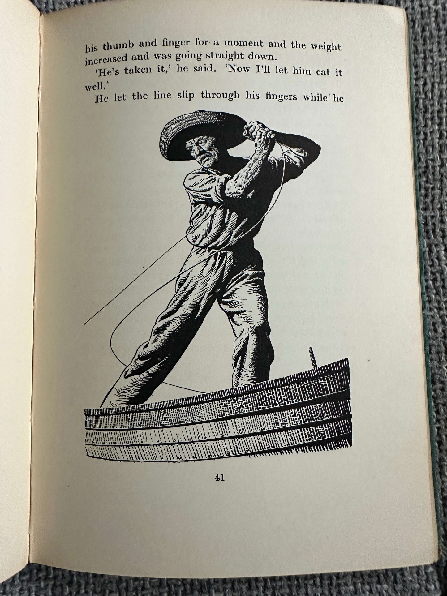 1953 The Old Man & The Sea - Ernest Hemingway( Charles F. Tunnicliffe & Raymond Sheppard Illust) The Reprint Society