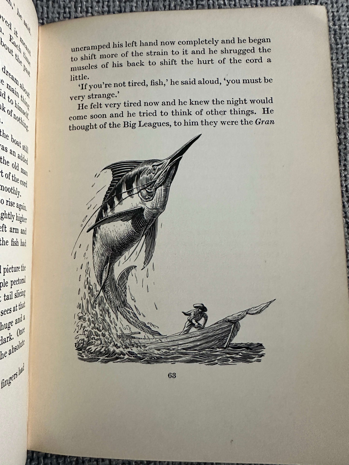 1953 The Old Man & The Sea - Ernest Hemingway( Charles F. Tunnicliffe & Raymond Sheppard Illust) The Reprint Society