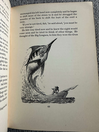 1953 The Old Man & The Sea - Ernest Hemingway( Charles F. Tunnicliffe & Raymond Sheppard Illust) The Reprint Society