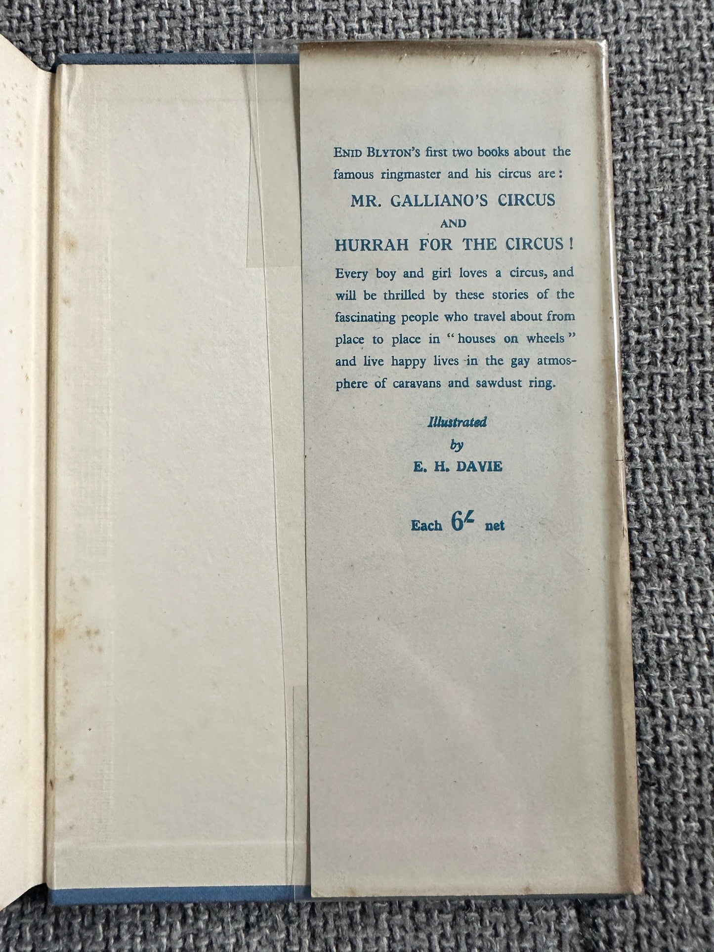 1950 Circus Days Again - Enid Blyton (E. H. Davie Illust) George Newnes Ltd