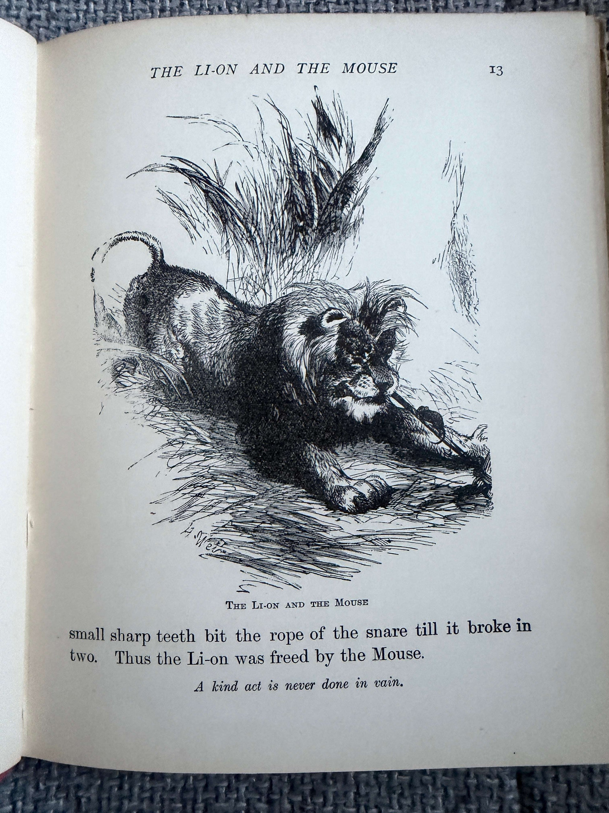 1894 The Child’s Picture Fable Book In Words Of One Syllable- Harrison Weir illust (George Routledge & Sons Ltd)
