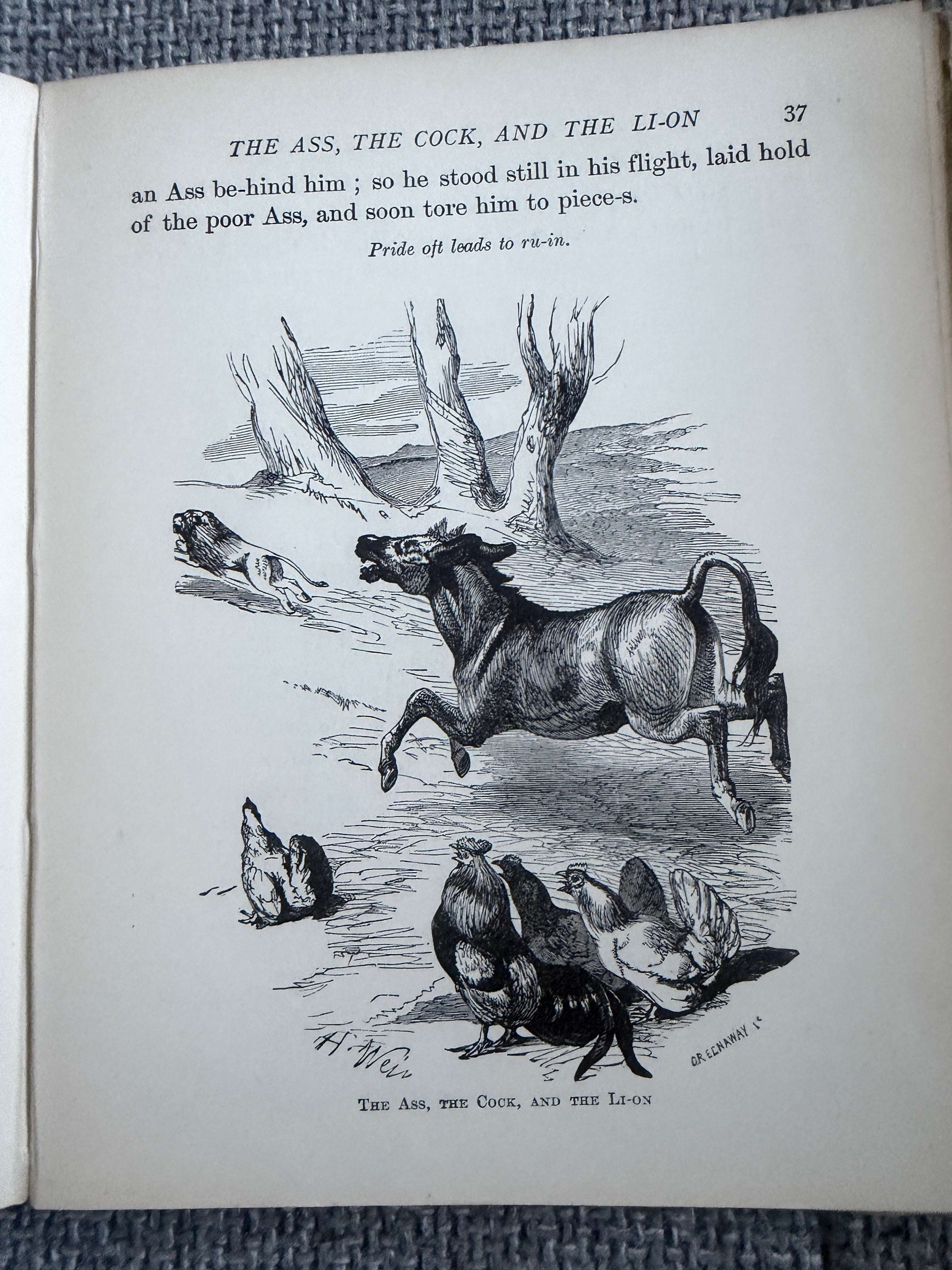 1894 The Child’s Picture Fable Book In Words Of One Syllable- Harrison Weir illust (George Routledge & Sons Ltd)