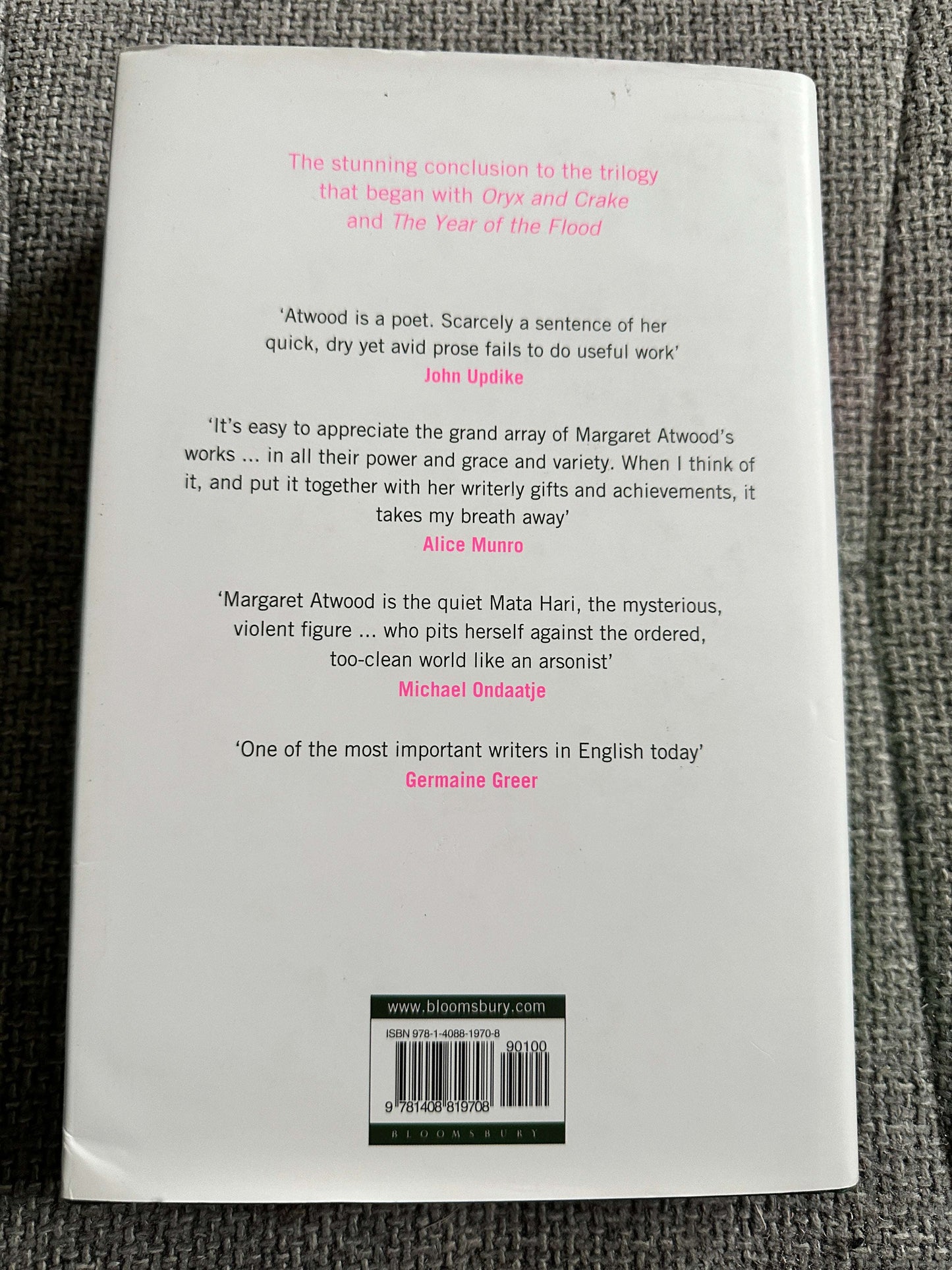 2013*1st* MaddAddam - Margaret Atwood (Bloomsbury)