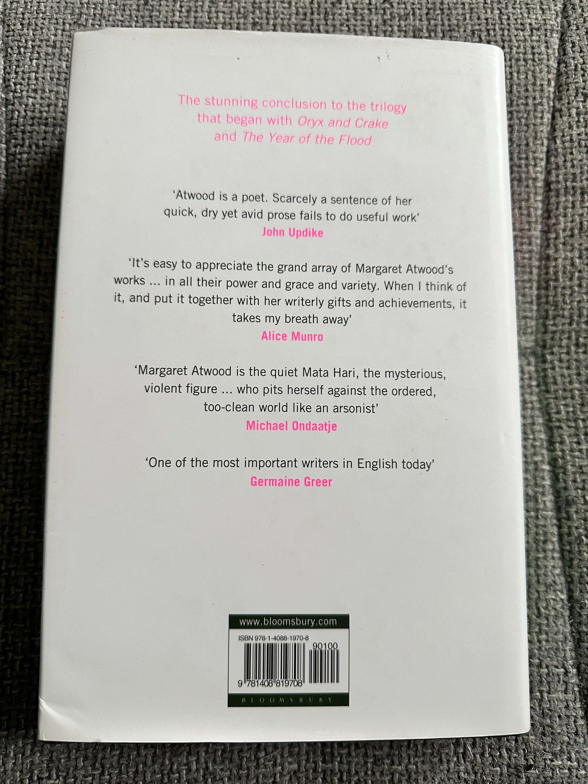 2013*1st* MaddAddam - Margaret Atwood (Bloomsbury)