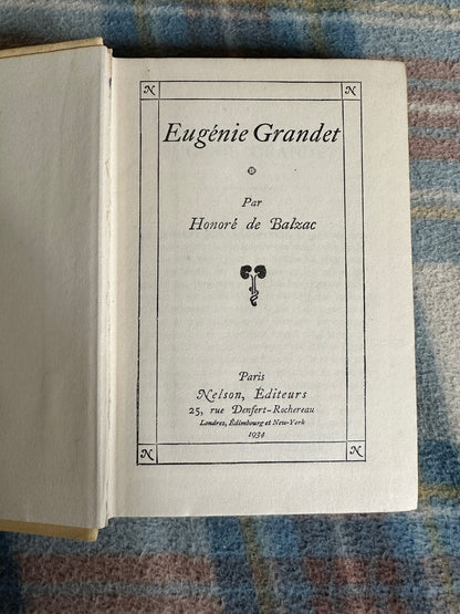 1934 Eugénie Grandet - Honorė de Balzac(Nelson Editeurs)French