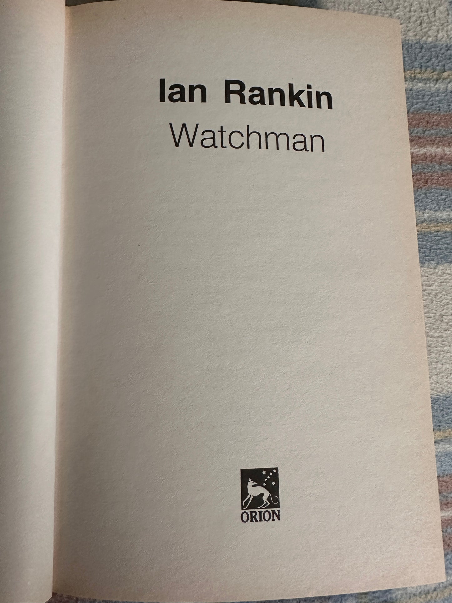 2003*1st reissue* Watchman - Ian Rankin(Orion)