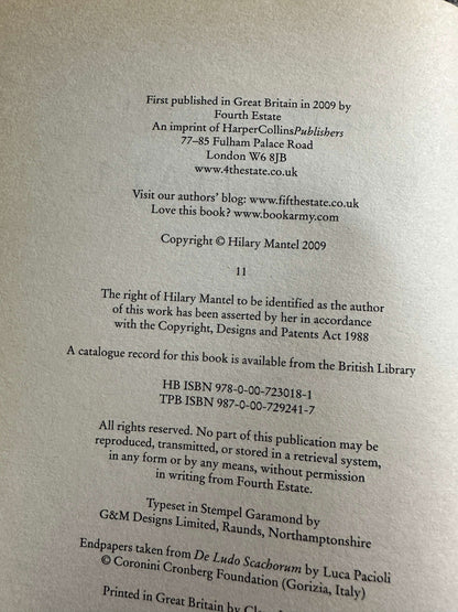 2009 Wolf Hall - Hilary Mantel (Fourth Estate Ltd)