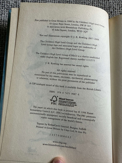 2008*1st* The Tales Of Beedle The Bard - J. K. Rowling (Bloomsbury)