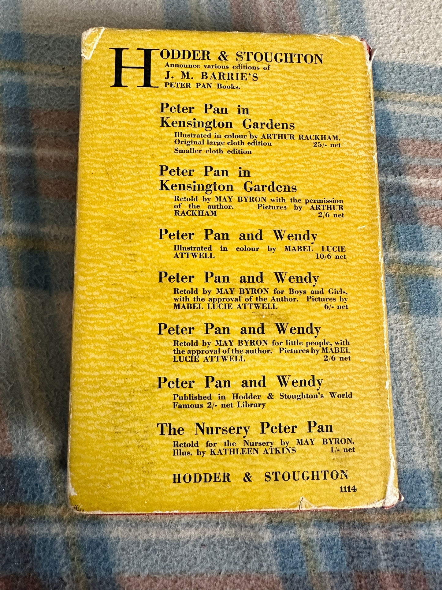 J.M. Barrie’s Peter Pan & Wendy(Uniform Edition) Hodder & Stoughton