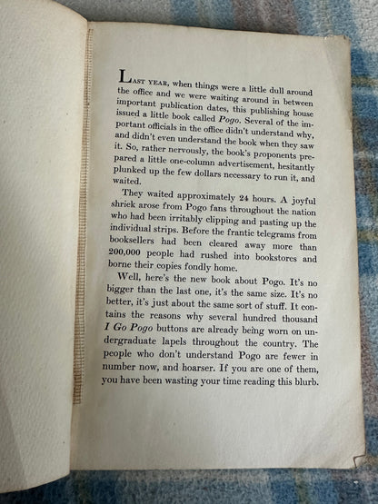 1952*1st* I Go Pogo - Walt Kelly(Simon & Schuster)