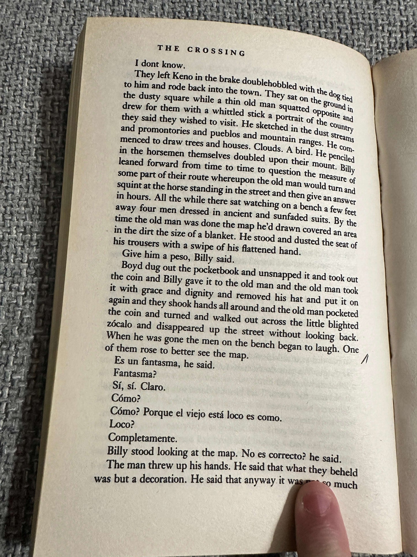 1998 The Crossing(Vol 2 The Border Trilogy) Cormac McCarthy ( Picador)