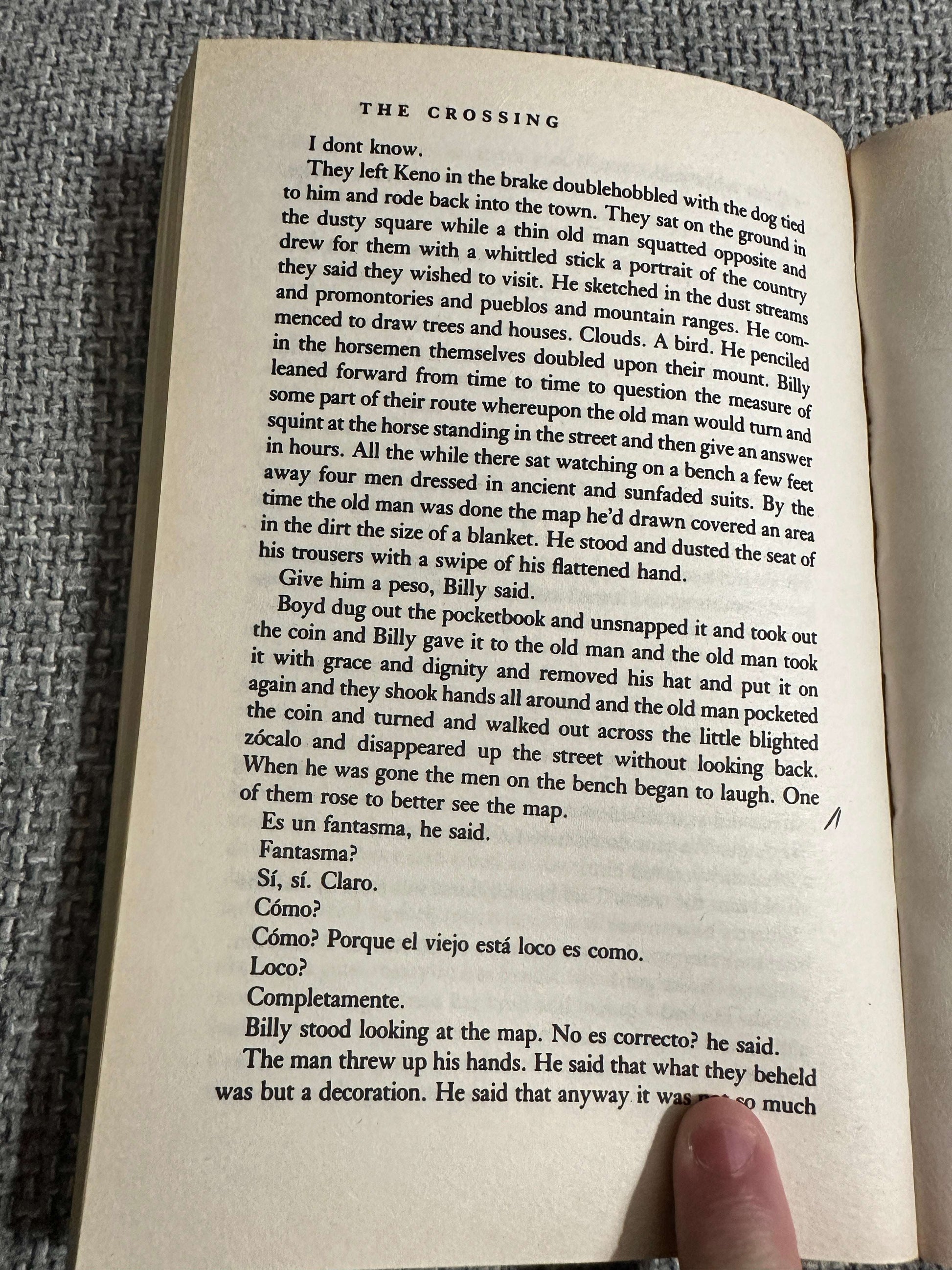 1998 The Crossing(Vol 2 The Border Trilogy) Cormac McCarthy ( Picador)