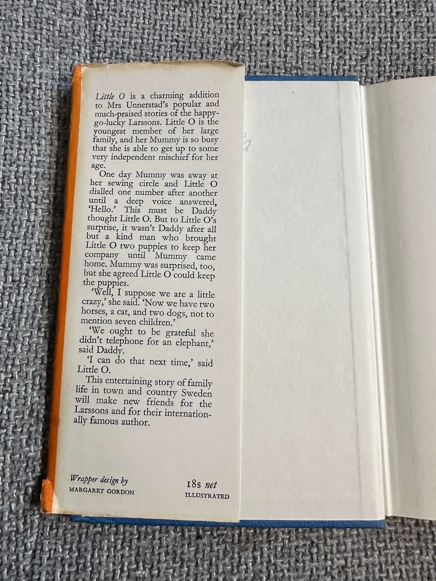 1965*1st* Little O - Edith Unnerstad (translated from Swedish by Lillian Seaton)(Ilon Wikland Illust) Michael Joseph